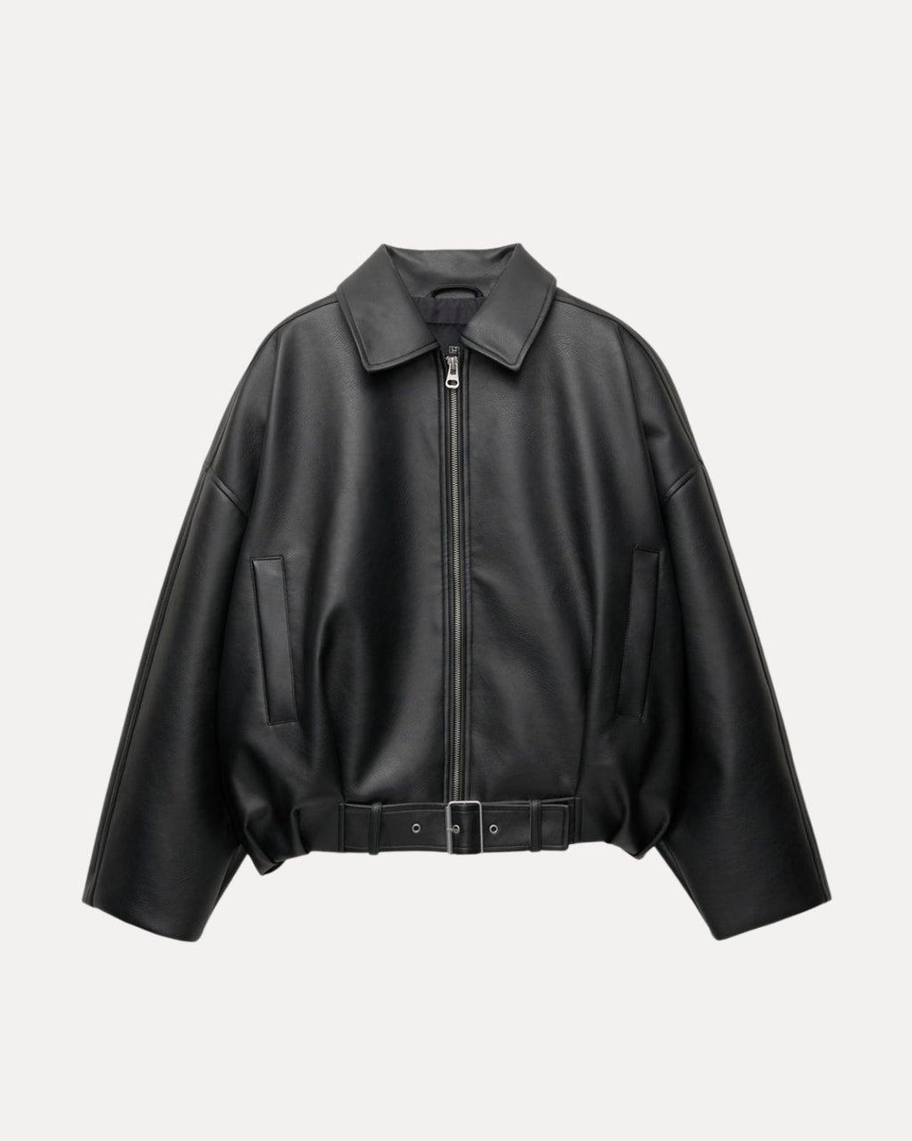 Belted Leather Jacket