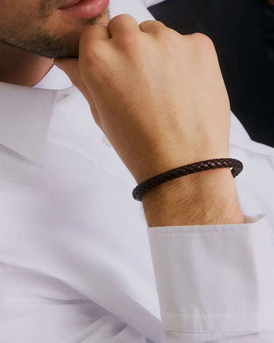 Zixa - Bracelet Leather Brown/Silver – foto 3