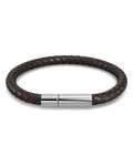 Zixa - Bracelet Leather Brown/Silver