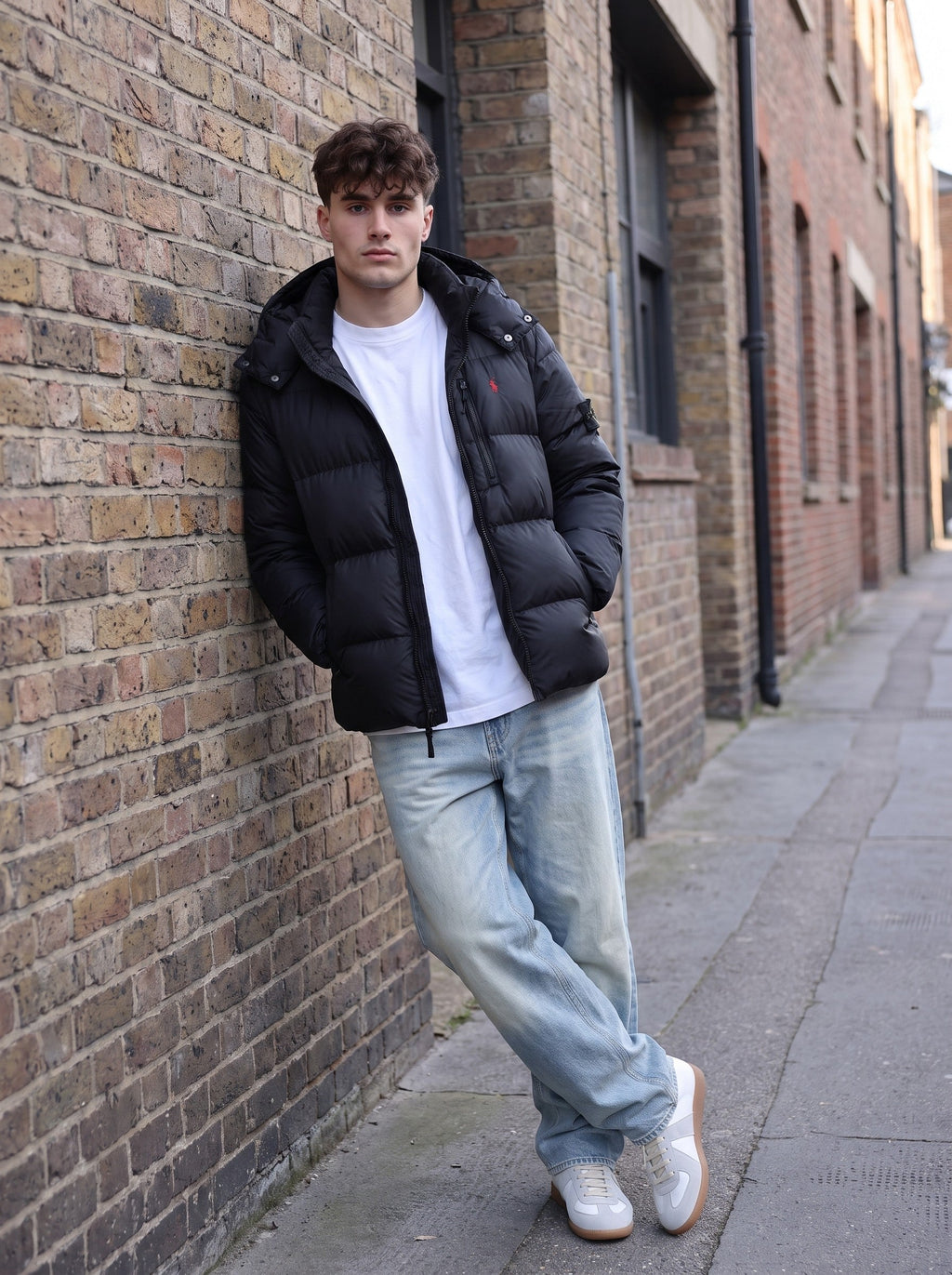 Ralph Lauren PUFFER blauw gedragen door model