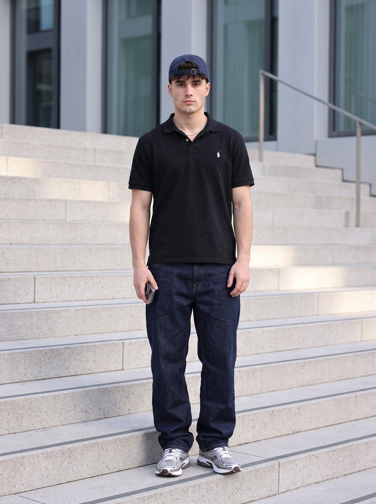 Ralph Lauren polo gedragen door model