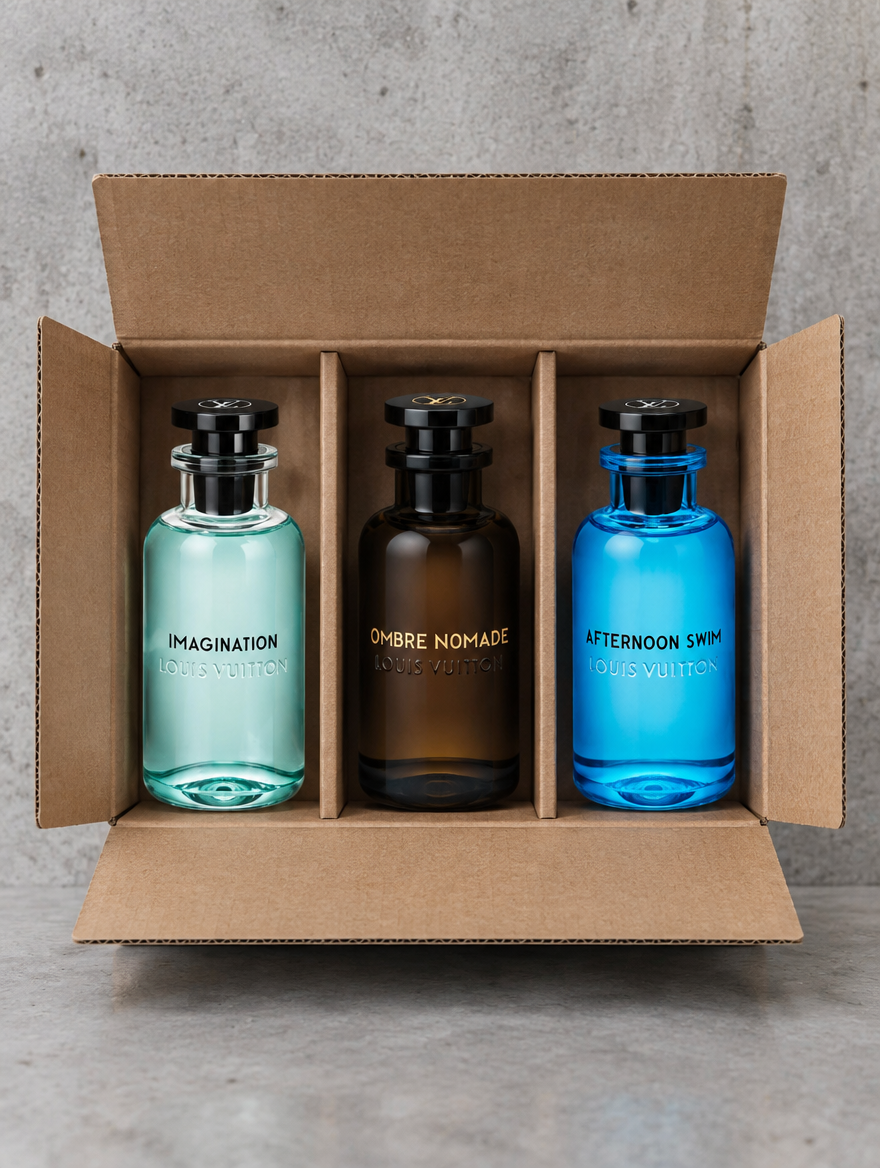 Louis Vuitton Parfum Resell Box met 3 flessen