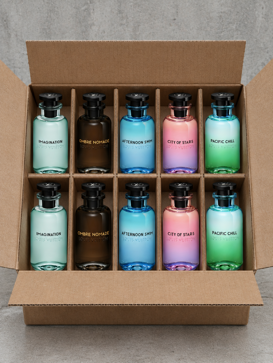 Louis Vuitton Parfum Resell Box met 10 flessen