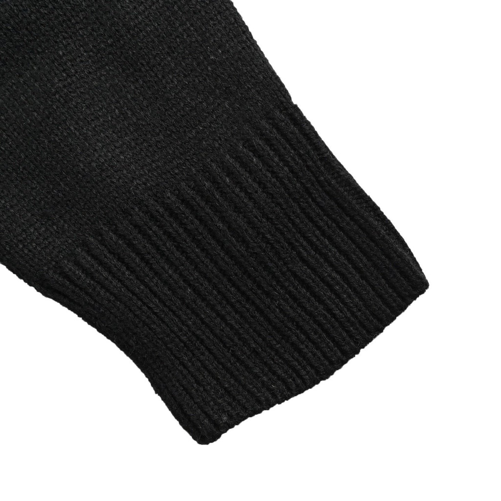 Celine Logo-Embroidered Wool & Cashmere Blend Half Zip Black – foto 6