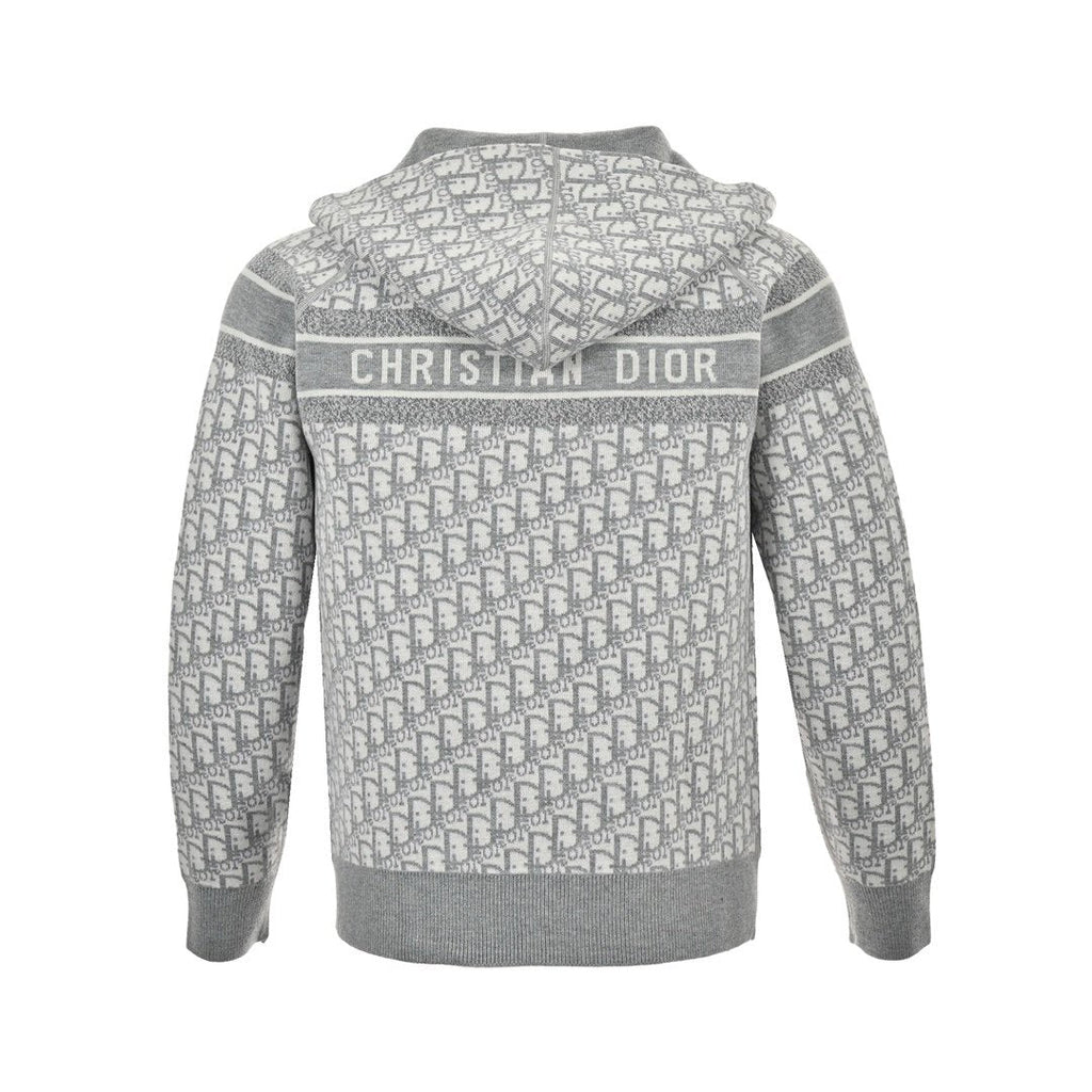 Dior Reversible Printed Cashmere Zip Hoodie Grey – foto 2
