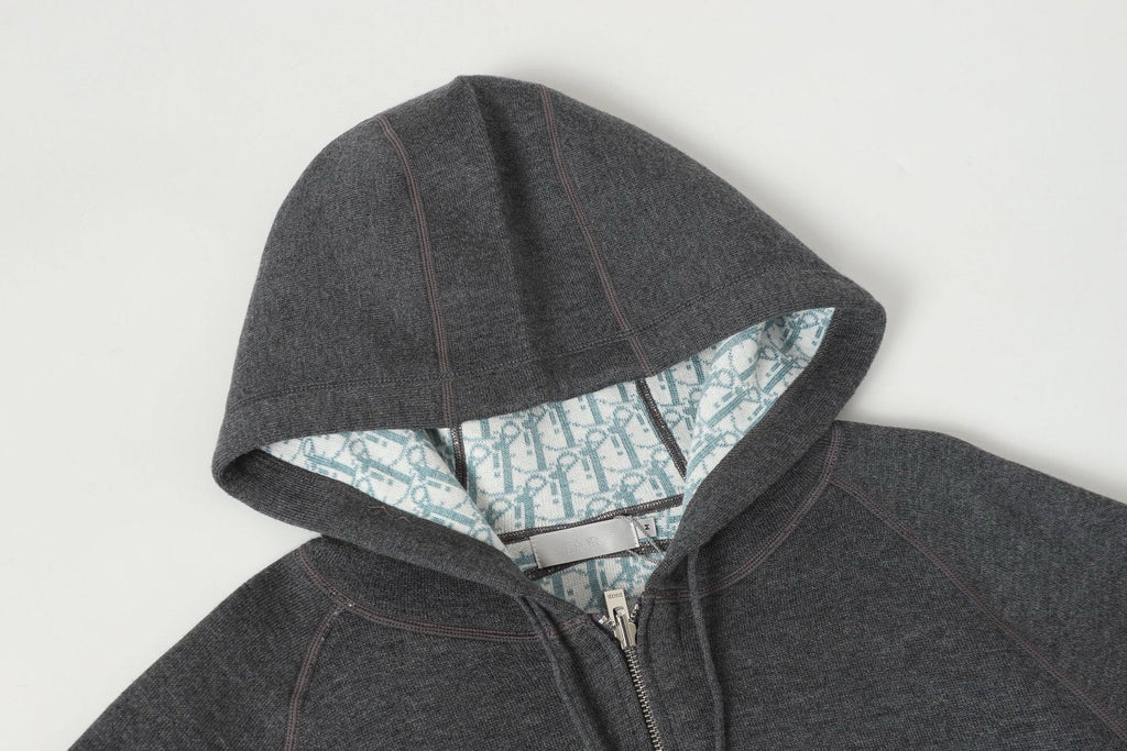 Dior Cashmere Hooded Jacket Grey – foto 2