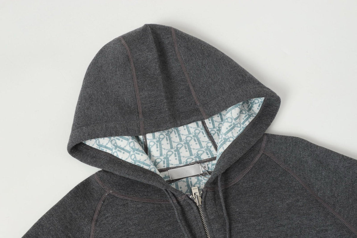 Dior Cashmere Hooded Jacket Grey – foto 2