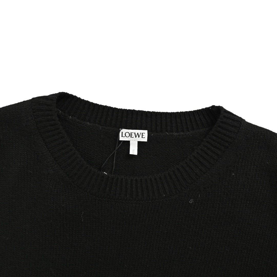 Loewe Anagram Wool Sweater — Zwart – foto 4