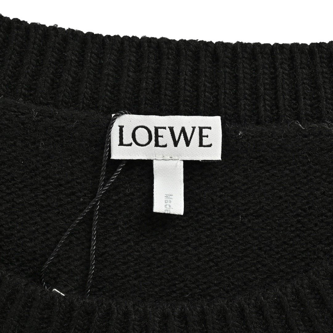 Loewe Anagram Wool Sweater — Zwart – foto 6