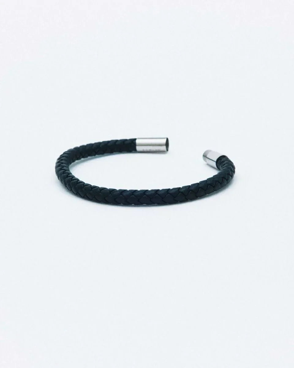 Blaze - Bracelet Leather Black/Silver – foto 3